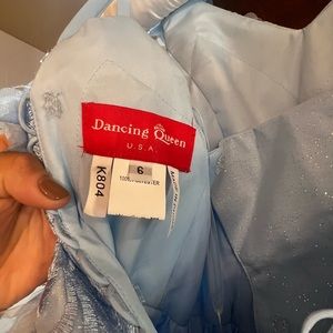 Light blue ballgown little girls dress…